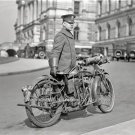 Vintage Suicide Clutch Indian V-Twin Motorcycle Police Officer Cops Lawmen Photo