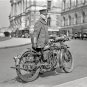 Vintage Suicide Clutch Indian V-Twin Motorcycle Police Officer Cops Lawmen Photo