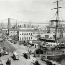 U.S. REGISTER HISTORIC SOUTH STREET SEAPORT BROOKLYN BRIDGE NEW YORK PHOTO 1901