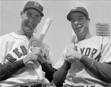 TED WILLIAMS BOSTON RED SOX JOE DIMAGGIO NEW YORK YANKEES BASEBALL PHOTO