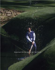 Seve Ballesteros 1986 Masters action trouble golf photo