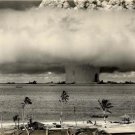 WORLD WAR II D DAY NAVAL SHIPS ARMY BIKINI ISLAND PHOTO ATOMIC BOMB TESTING 1946