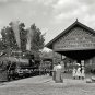 Vintage Catskill Mountains Train Station Steamengine Railroad Cars Photo 1902