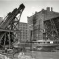 EARLY AMERICANA CHICAGOS FAMOUS JACK KNIFE BRIDGE PHOTO 1910 SHIP WATERWAY