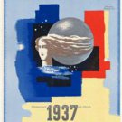 VINTAGE LOOKING WALL ART 1937 TRAVEL POSTER PARIS FRANCE PHOTO EIFFEL TOWER