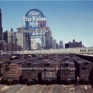 Vintage Trains Railroads Chicago Yard Depot Transportation Pabst Beer Sign Photo
