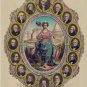 NICE VINTAGE UNITED STATES PRESIDENTS 1861 COLOR PRINT WASHINGTON TO LINCOLN