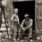 Tobacco Curing Barn North Carolina Farmers Whites Blacks Bare Foot Bibs Photo