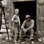 Tobacco Curing Barn North Carolina Farmers Whites Blacks Bare Foot Bibs Photo