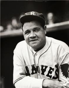 BABE RUTH BOSTON BRAVES BASEBALL HALL OF FAME MAJOR LEAGUE BASEBALL PHOTO