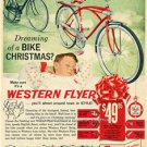 Old Bikes Schwinn Style Western Auto Flyer Christmas Ad Boys Girls Bicycle Photo