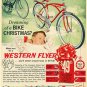 Old Bikes Schwinn Style Western Auto Flyer Christmas Ad Boys Girls Bicycle Photo
