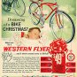 Old Bikes Schwinn Style Western Auto Flyer Christmas Ad Boys Girls Bicycle Photo