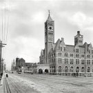 EARLY AMERICANA NASHVILLE TENNESSEE UNION STATION RAILROAD TERMINAL PHOTO 1910
