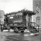 Rare Christmas Mail Truck Vehicle Photo 1919 U.S. Postal Mailman Letter Carrier