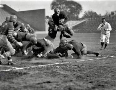 Georgetown Hoyas Bucknell Bisons College Football Game Photo1924 Leather Helmets