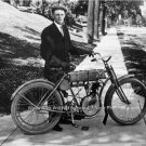 Vintage Old 1909 Single Cylinder Harley Davidson American Made Motorcycle Photo