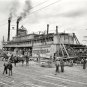 AMERICANA PADDLE WHEEL STEAMBOAT STEAMSHIPS ALABAMA RIVER BOAT RIVER PHOTO 1906