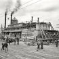 AMERICANA PADDLE WHEEL STEAMBOAT STEAMSHIPS ALABAMA RIVER BOAT RIVER PHOTO 1906