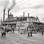 AMERICANA PADDLE WHEEL STEAMBOAT STEAMSHIPS ALABAMA RIVER BOAT RIVER PHOTO 1906