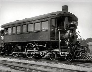 Strange Freight Passenger Old Observation Locomotive Engine Train Car 1910 Photo
