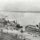 VINTAGE STEAMBOATS SHIPS AMERICANA RIVER HISTORY MEMPHIS TENNESSEE PHOTO 1900