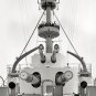 USS KENTUCKY NAVY SHIP GIANT GUNS PHOTO 1900 SAILORS UNIFORMS NAVAL ORDANCE