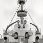 USS KENTUCKY NAVY SHIP GIANT GUNS PHOTO 1900 SAILORS UNIFORMS NAVAL ORDANCE