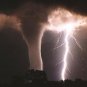 TORNADO FUNNEL LIGHTNING STRIKE ABSOLUTELY AMAZING LARGE 13 X 19 COLOR PHOTO