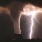 TORNADO FUNNEL LIGHTNING STRIKE ABSOLUTELY AMAZING LARGE 13 X 19 COLOR PHOTO