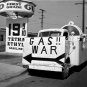 NOSTALGIC LOS ANGELES GAS WAR PHOTO 1954GASOLINE AD METAL SIGNS PUMPS AUTOMOBILE