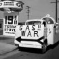 NOSTALGIC LOS ANGELES GAS WAR PHOTO 1954GASOLINE AD METAL SIGNS PUMPS AUTOMOBILE