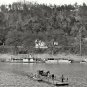 EARLY AMERICANA KENTUCKY FERRY BOAT PHOTO 1900 STEAMBOAT RIVER HORSE & CARRIAGE