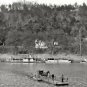 EARLY AMERICANA KENTUCKY FERRY BOAT PHOTO 1900 STEAMBOAT RIVER HORSE & CARRIAGE