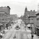 MARQUETTE MICHIGAN FRONT STREET EARLY AMERICANA PHOTO 1909 STREETCARS TROLLEYS