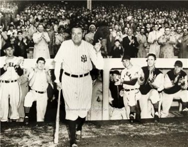 OLDER BABE RUTH 1948 MAJOR LEAGUE BASEBALL YANKEES LEGEND PHOTO GREAT BAMBINO