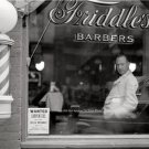 1941 War Time Virginia Barber Shop Photo Hair Cuts Hot Razor Shave Antique Pole