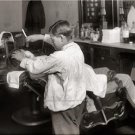 1917 Depression Era  Barber Shop Photo Hair Cuts Club Man Hot Shave Barbe Pole