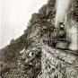 Mountain Cliff Mexican Train Steam Locomotive Engine Railroad Wall Art Photo