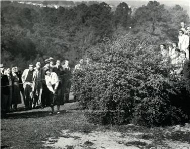 Babe Zaharias Action shot golf photo Over tree Awesome