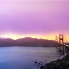BEAUTIFUL PHOTO SUNSET VIEW GOLDEN GATE BRIDGE SAN FRANCISCO BAY CALIFORNIA