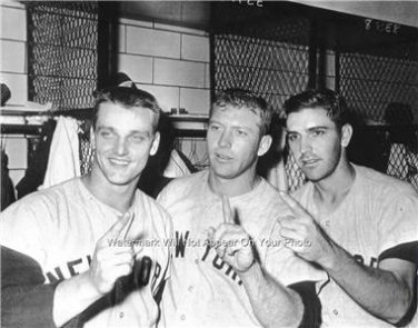 ROGER MARIS MICKEY MANTLE CLETE BOYER PHOTO NEW YORK YANKEES BASEBALL GREATS