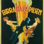 1920 BIRRA PILSEN ITALIAN BEER AD VINTAGE ARTWORK COLOR POSTER PHOTO 13 X 19