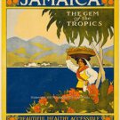 JAMAICA TROPICS STEAMSHIP CRUISE ART WORK POSTER COLOR PHOTO 13 X 16 BOB MARLEY