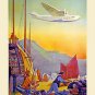 PAN AMERICAN AIRWAYS OLD TRANSPACIFIC FLIGHT POSTER COLOR PHOTO 13 X 19 ART WORK