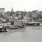 THE MISSISSIPPI RIVER FRONT WITH PADDLE WHEEL STEAMBOATS 1904 PHOTO VINTAGE LOOK