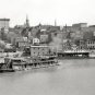 THE MISSISSIPPI RIVER FRONT WITH PADDLE WHEEL STEAMBOATS 1904 PHOTO VINTAGE LOOK