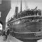 VINTAGE WOODEN FERRY BOAT PHOTO 1900 MICHIGAN EAST SAGINAW GREAT LAKES
