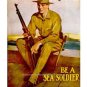 AMERICAN WWII WAR BONDS POSTER U.S. MARINE NEW YORK CITY RECRUITING OFFICE