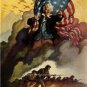 AMERICAN WWII WAR BONDS POSTER FEATURING UNCLE SAM AND OLD GLORY PHOTO